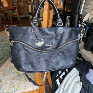 AUTHENTIC Versace collection black leather purse